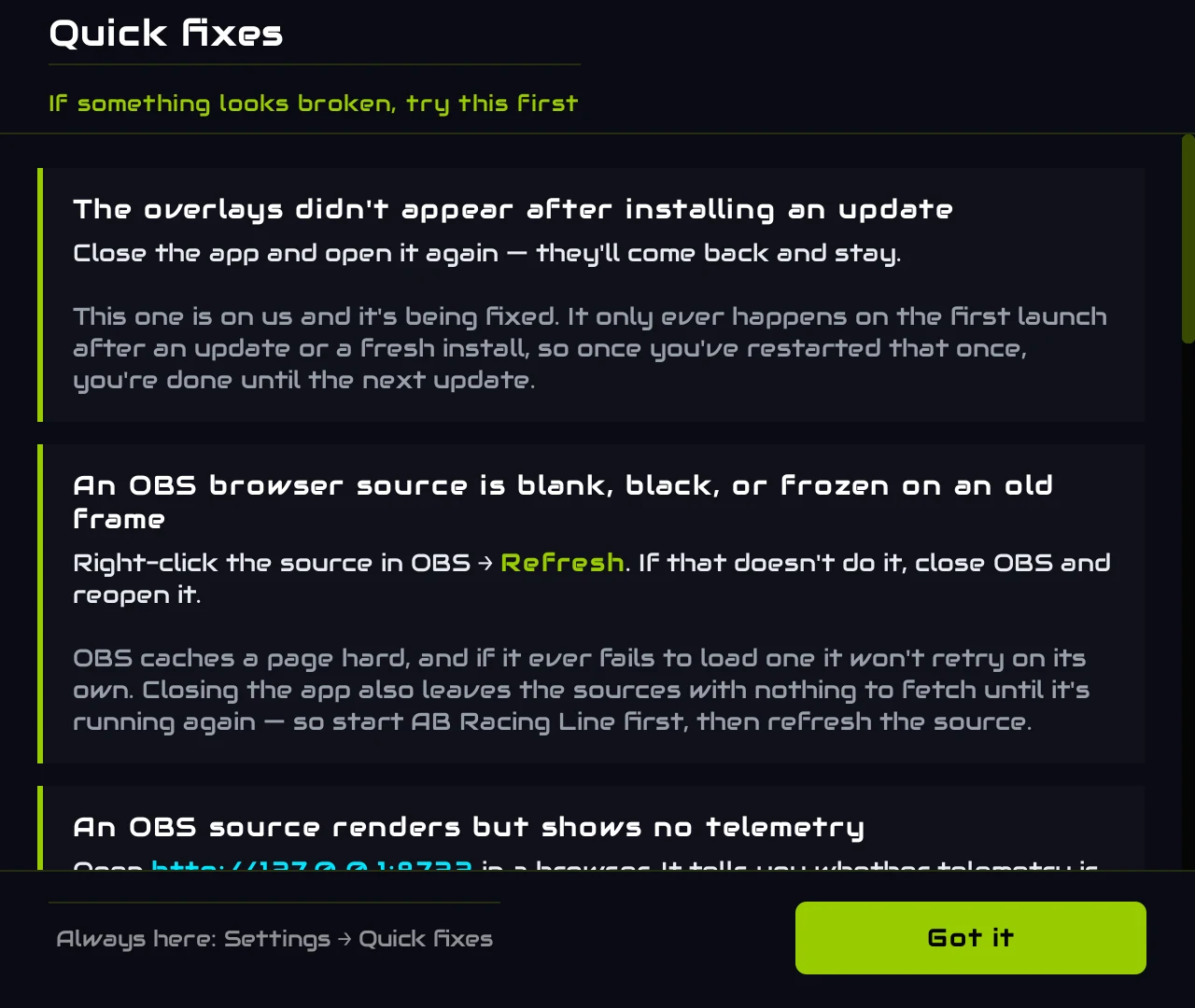 Quick fixes: the common snags and how to fix each